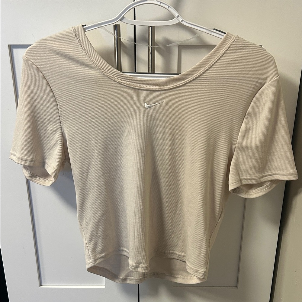 Nike Women's Short Sleeve Beige Tee